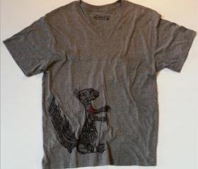 SquirrelSix men's squirrel grey tshirt